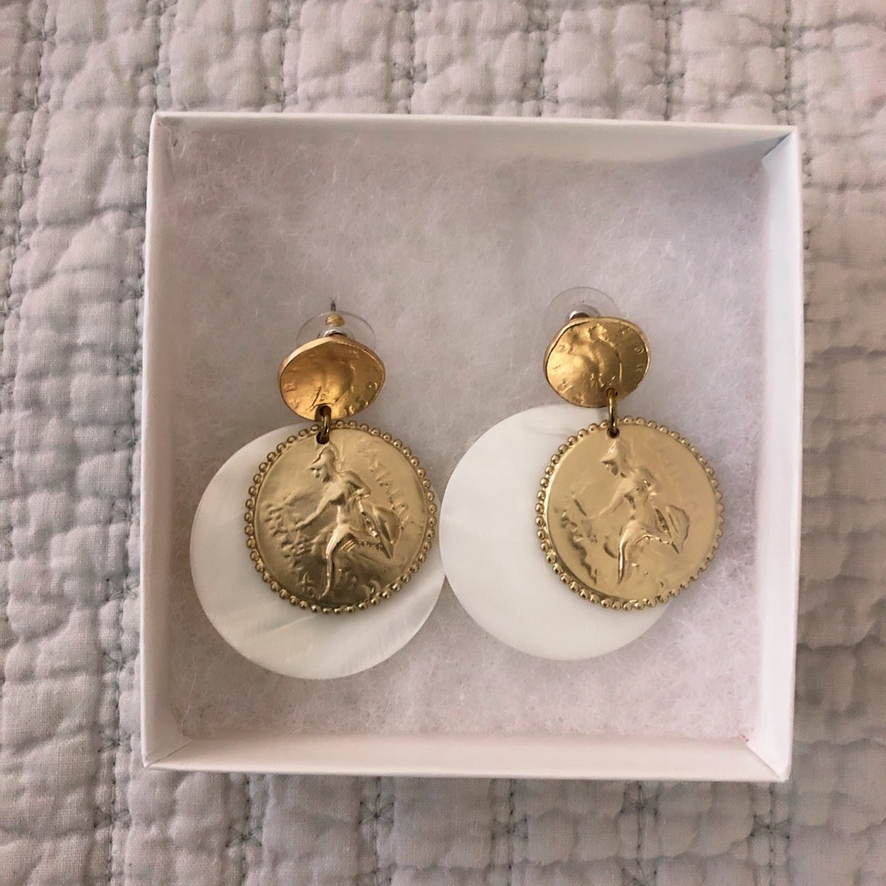 Lovely Drop Earrings, Coin Inspired!